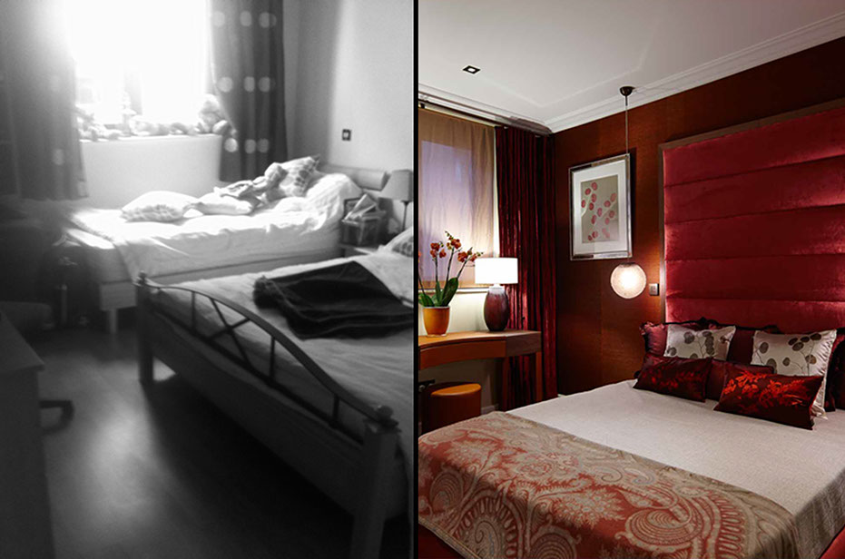 cromwell road before & after bedroom